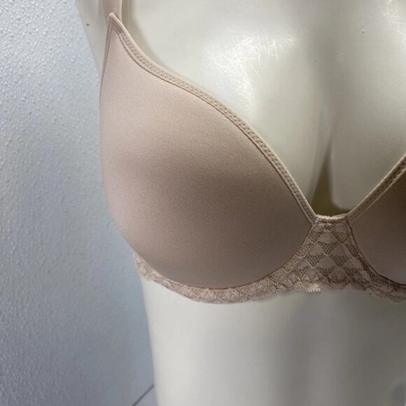 Simone Perele Women’s Subtile 3D Light Padded Plunge Bra Rose Size 34F - Picture 5 of 8